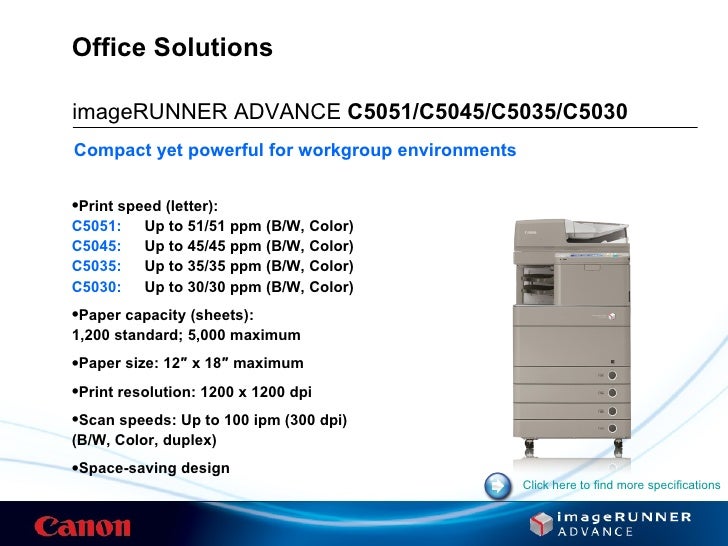Canon imageRUNNER ADVANCE C5030 MFP PS3 Driver Download (2019) Canon imageRUNNER ADVANCE C5030 MFP PS3 Drivers Download